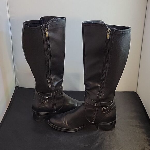 FRANCO SARTOL-COUNTRY WOMEN"S ROUND TOE LEATHER KNEE LENGTH BOOT - Picture 6 of 12